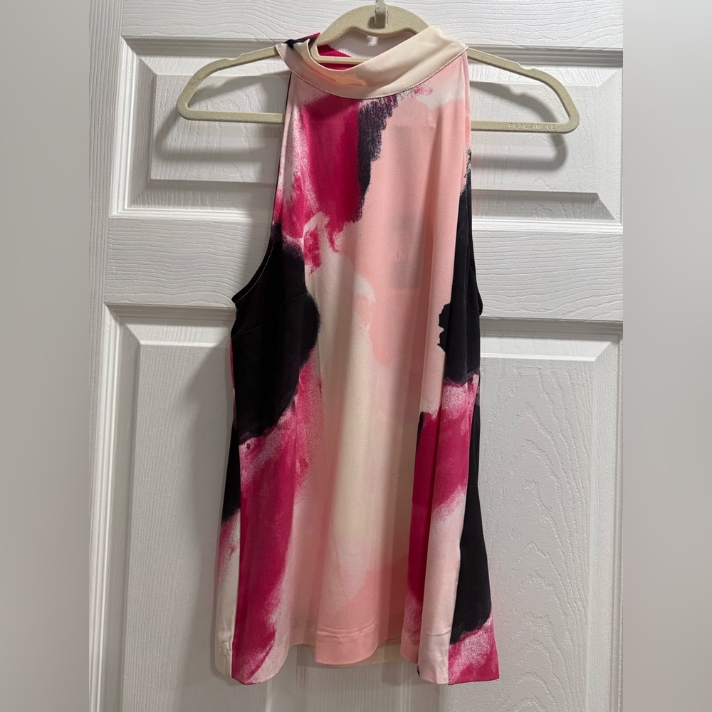 NWT DKNY Printed Mockneck Top